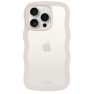 Holdit Mobilcover Wavy Transparent iPhone 14 Pro Beige
