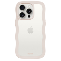 Holdit Mobilfodral Wavy Transparent Beige iPhone 14 Pro 1