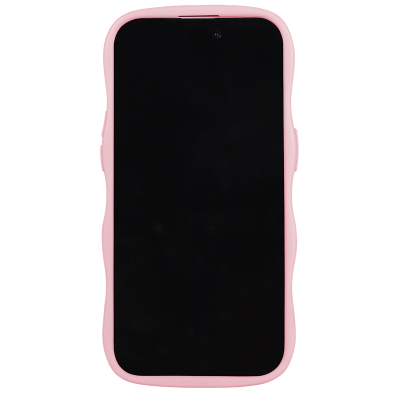 Holdit Mobilcover Wavy Transparent Pink Iphone 15 5