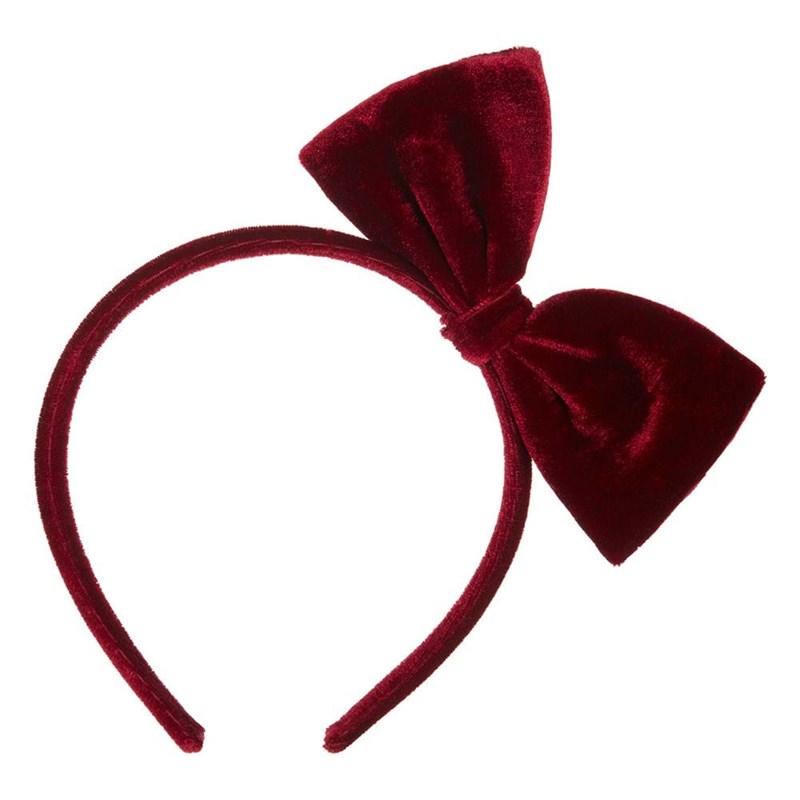 Mimi & Lula Hårbøjle med velour sløjfe Wine 1