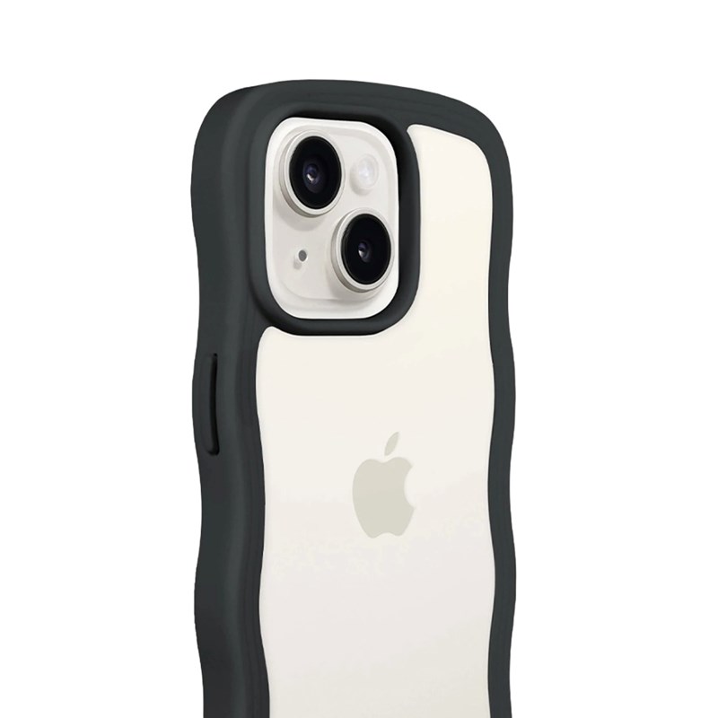 Holdit Mobilfodral Wavy Svart iPhone 13/14/15 5