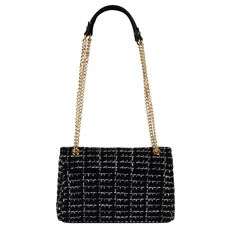 Valentino Bags Axelväska Tweed Svartvitt 3