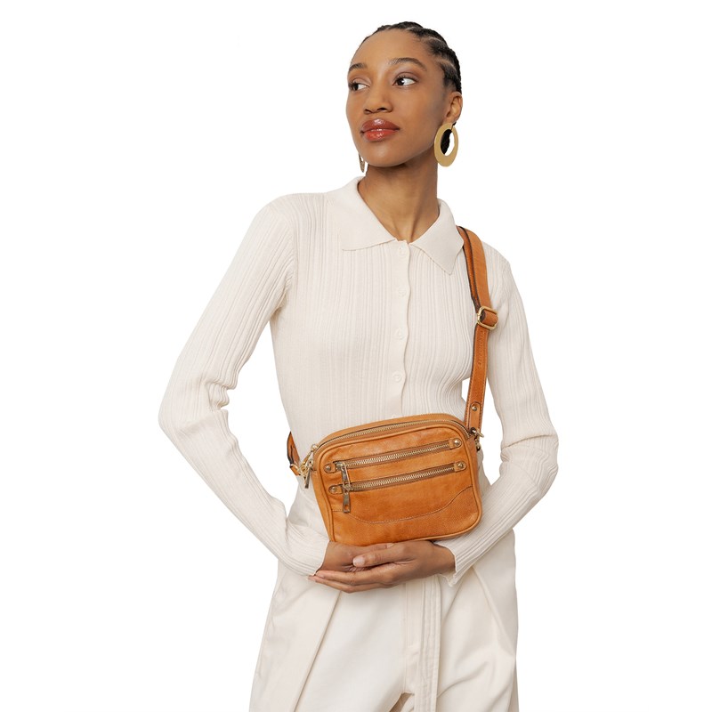 RE:DESIGNED Crossbody Greyson Small Cognac 2