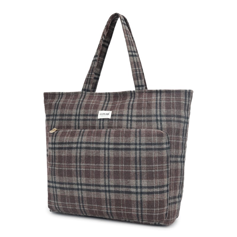 Conmé Shopper Andrea Check Wool Grå tern 2