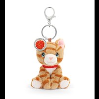 Keel Toys Bag Charm Rød Kat Orange/rød