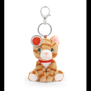 Keel Toys Bag Charm Rød Kat Orange/rød