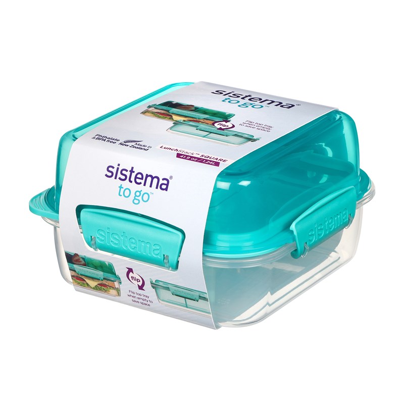 Sistema Madkasse Lunch Stack Square Grøn 3