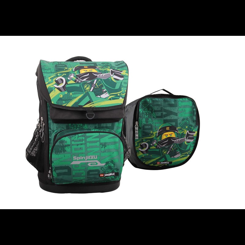 LEGO Bags Skoletaske Maxi Ninjago Grøn mønster 1