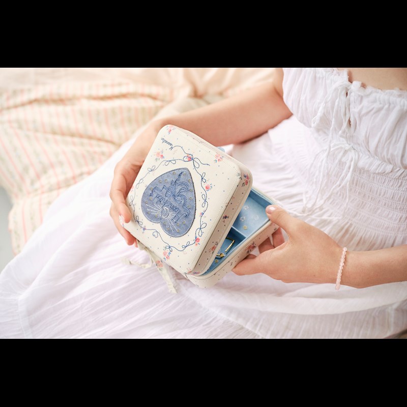 Maanesten Smykkeskrin Amelia Heart Blå 2