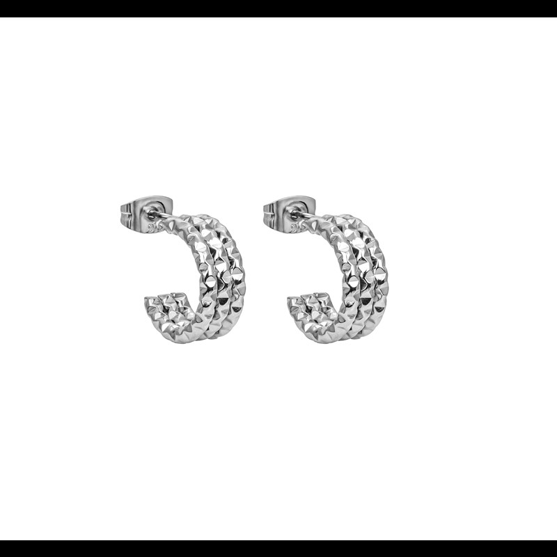 Conmé Örhänge Hoops Rome liten Silver 3