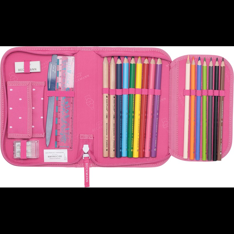 Beckmann Skoletaskesæt Active Air Straw Pink mønster 8