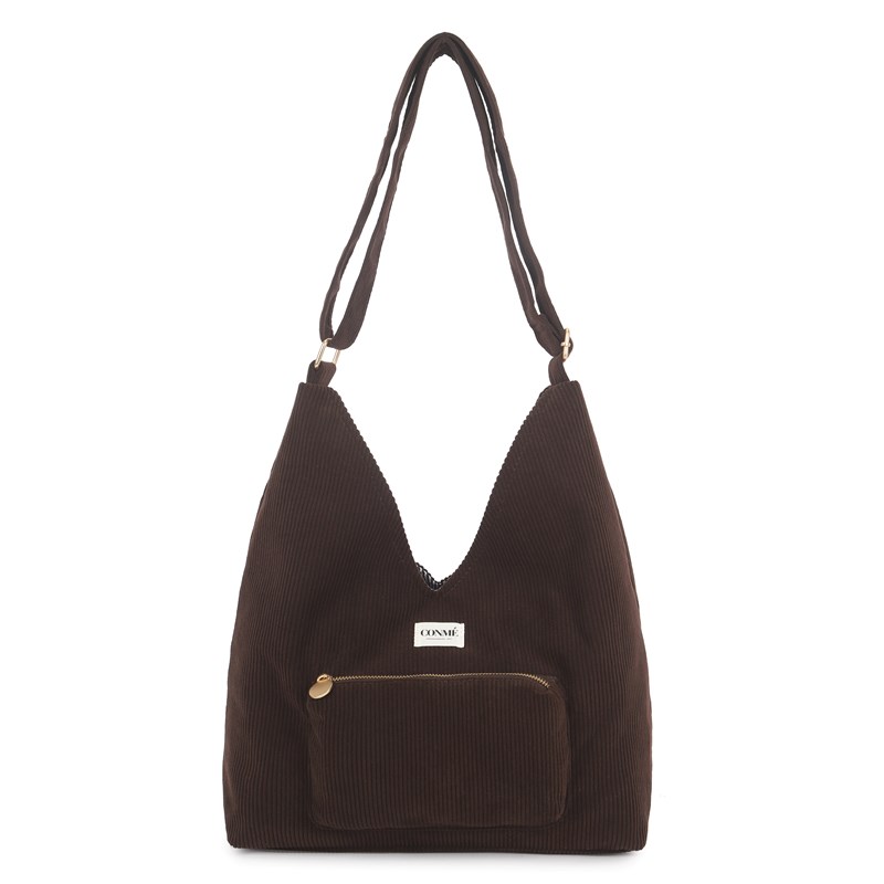 Conmé Skuldertaske Nanna pocket M. Brun 1