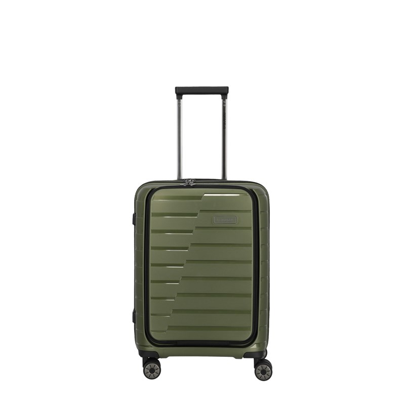 travelite Kuffert Airbase med frontlomme Oliven Grøn 55 Cm 1