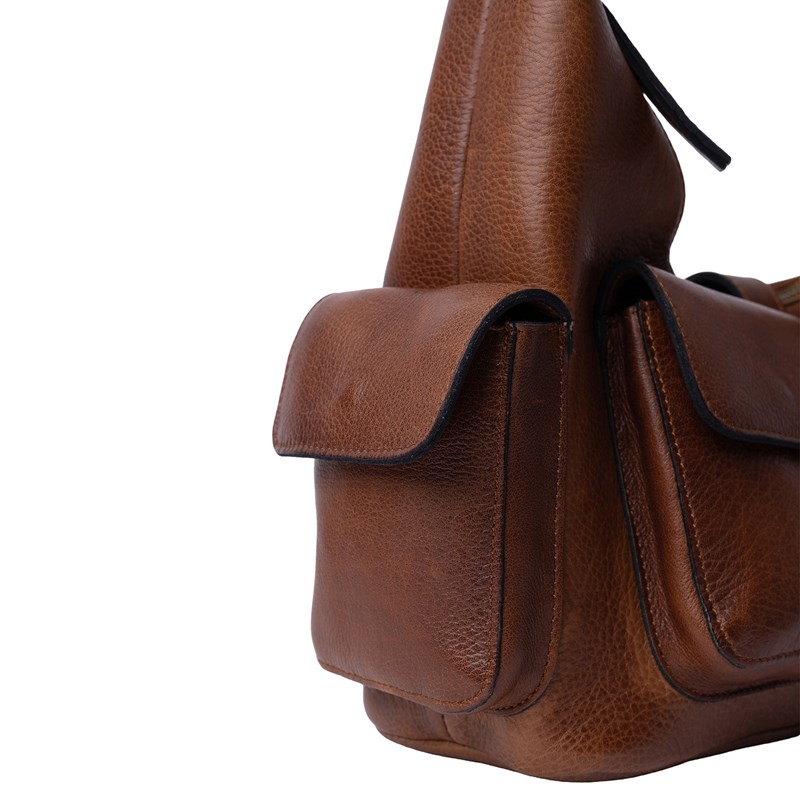 RE:DESIGNED Skuldertaske Solvej Medium Brun 4