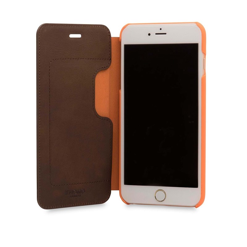 Knomo Mobilcover Leather Brun iPhone 6+/6S+/7+/8+ 3