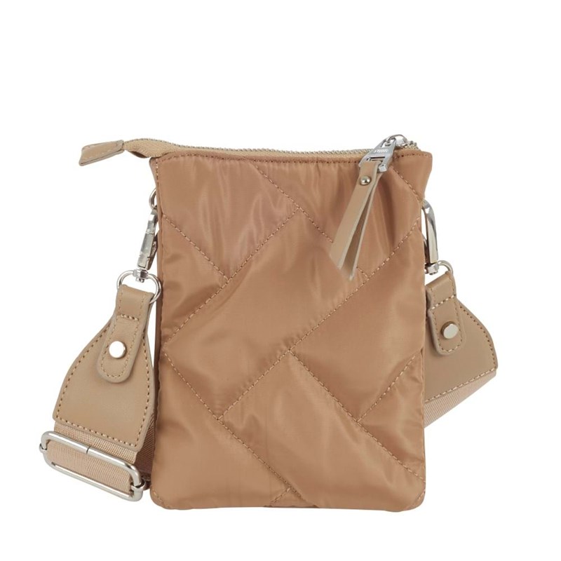 Ulrika Mobiltaske Quiltet Taupe 2