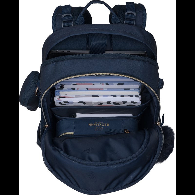 Beckmann Skolväska Sport Air Blue G. Marinblå/Guld 8