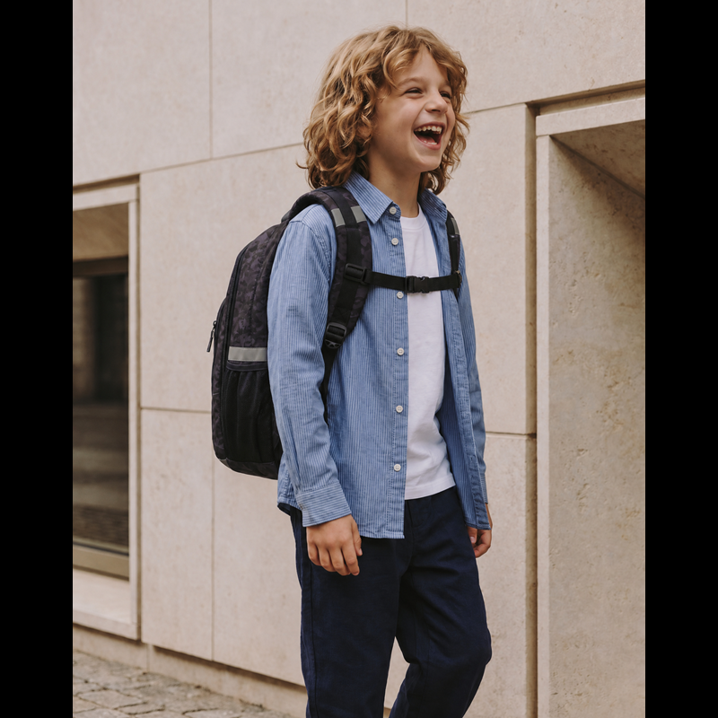 Grow Skoletaske ClassMate Grå/Sort 2