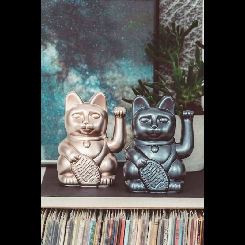 Donkey Vinkekat Maneki Neko Sølv 3
