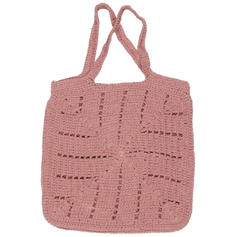 Ib Laursen Totebag Virkad väska Rosa 1