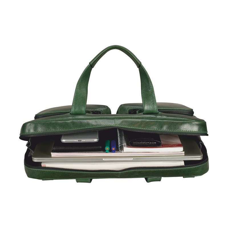 Leonhard Heyden Computertaske Porto 1 Room Flaskegrøn 14" 2