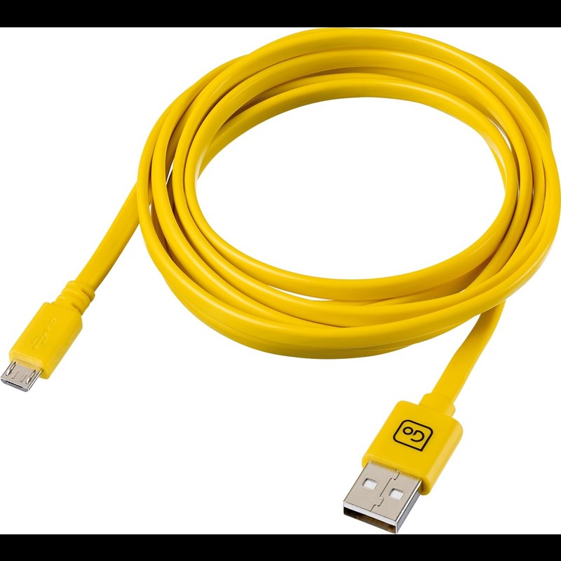 Go Travel Micro USB-kabel Gul