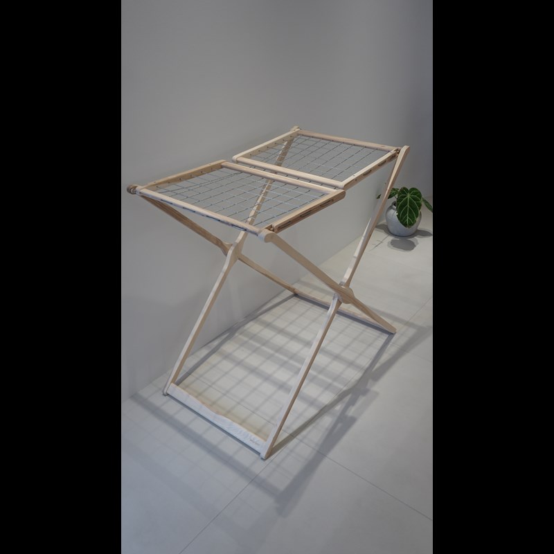 micare Torkställning Massiv ask Brun/beige 2