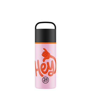 24Bottles Dricksflaska Spin Bottle Rosa mönstrad