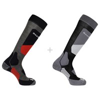 Salomon Skidstrumpor Access 2-pack Svart/grå 42-44