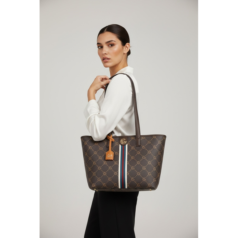Gabriella G Firenze Shoppingväska Tiziana Brun 9