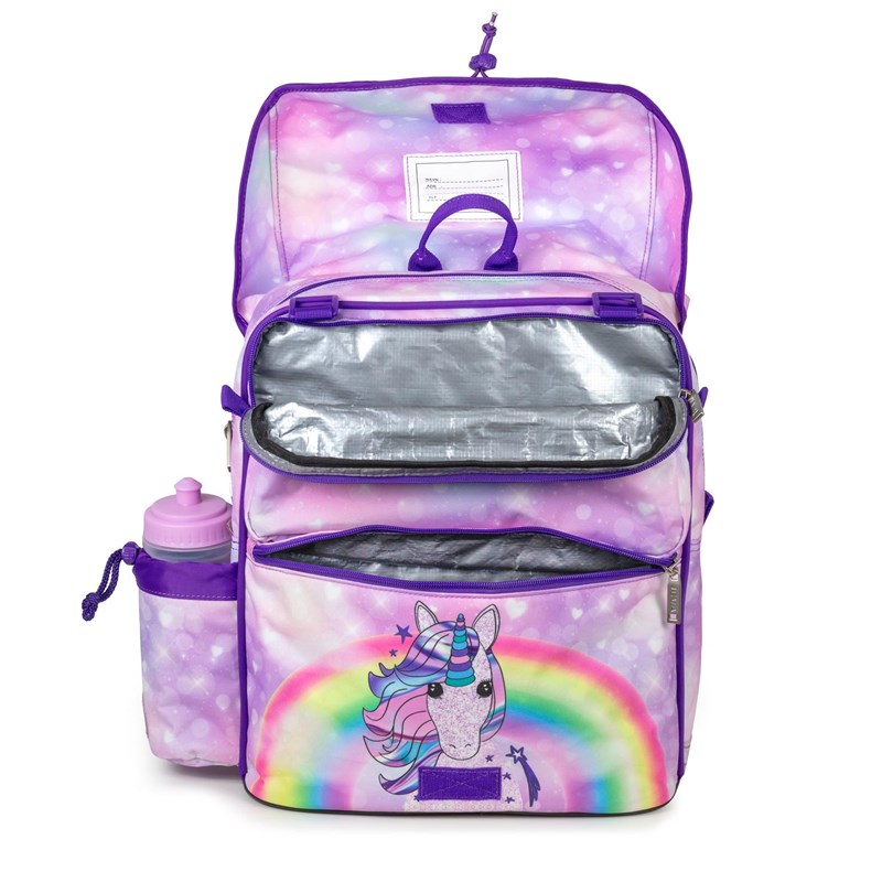 JEVA Skoletaskesæt Intermed Unicorn Lilla 6