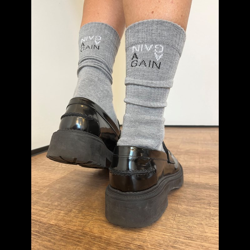 Again Bambus Vicose Strømper unisex Grå 37-39 4