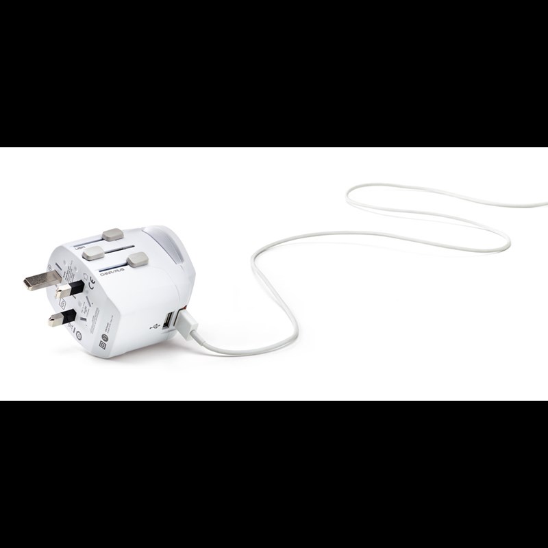 Go Travel Worldwide adaptor + USB Vit 2