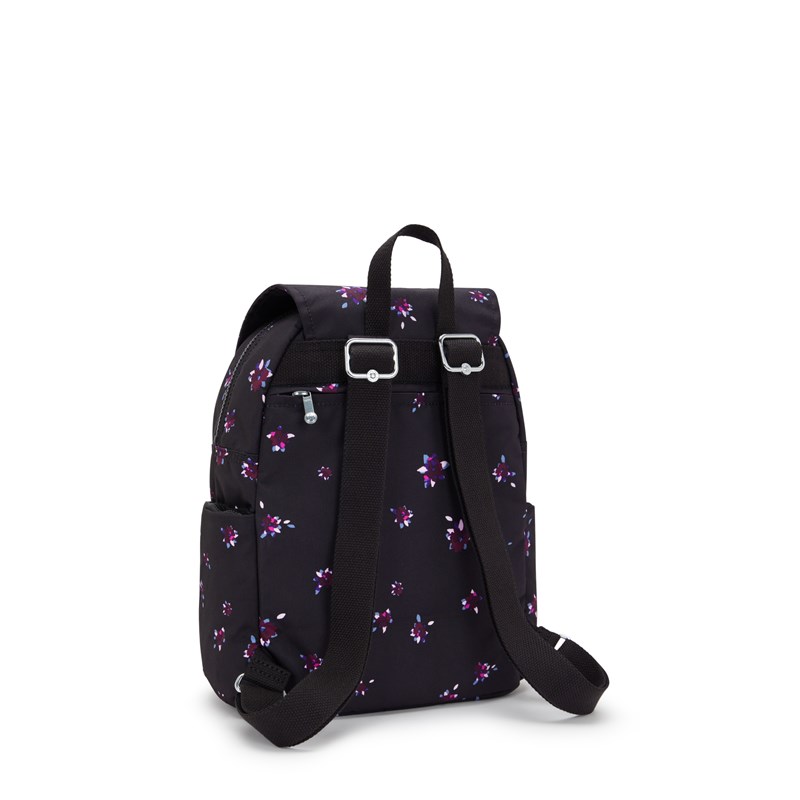 Kipling Rygsæk City Zip S Sort/med blomster 2