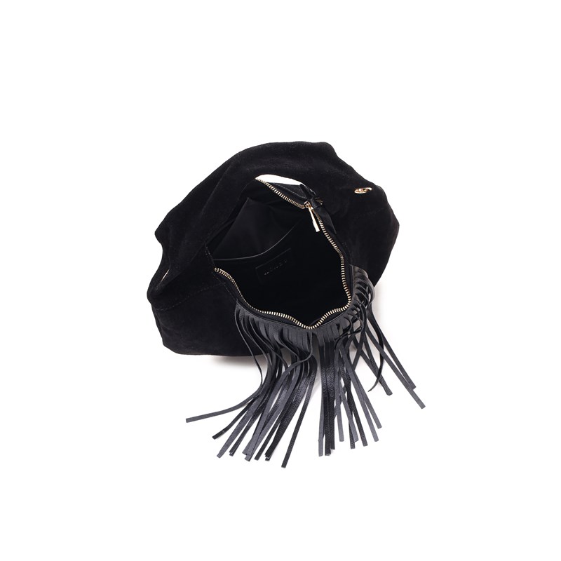 Núnoo Skuldertaske Mini Gabi Suede  Sort 3