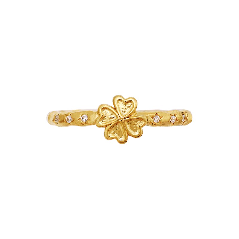 Maanesten Ring Clover  Guld Str. 49 2