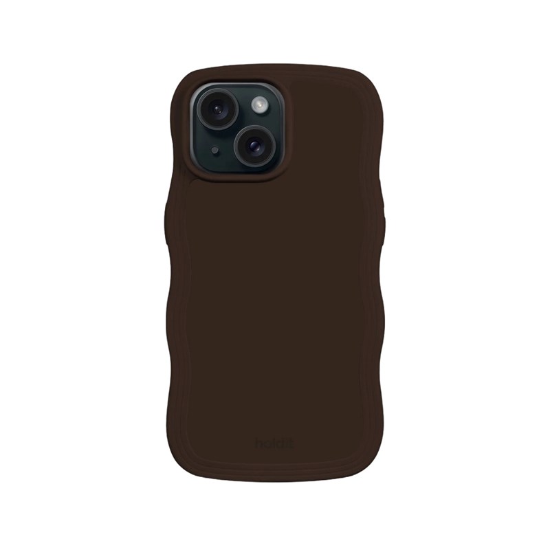 Holdit Mobilfodral Wavy Brun iPhone 13/14/15 1