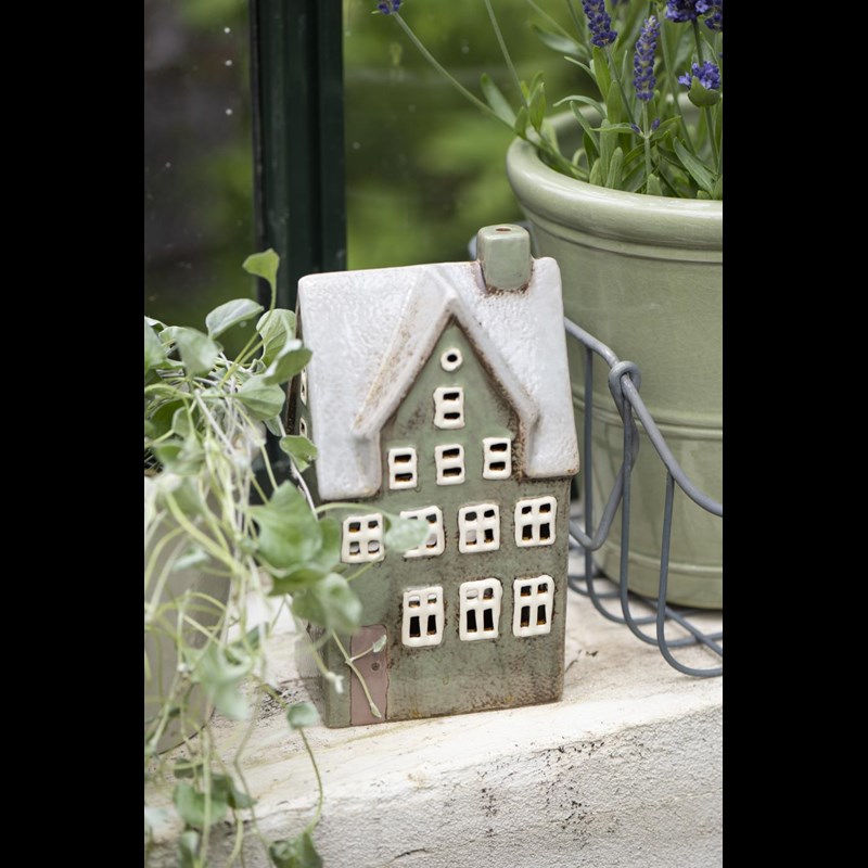 Ib Laursen Fyrfadsstage Hus Nyhavn  Oliven Grøn 2