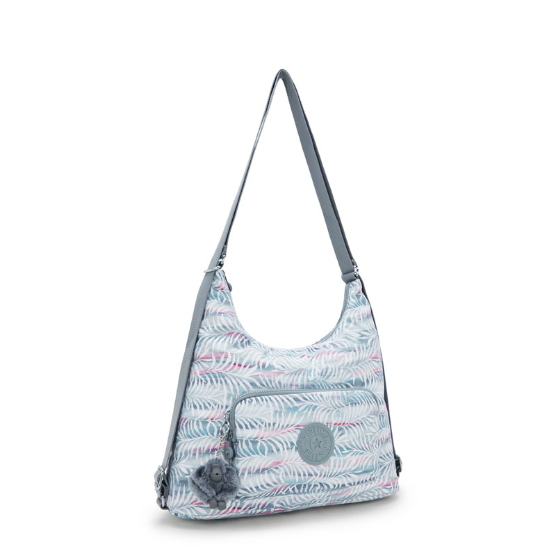 Kipling Skuldertaske Yenna Blå m/blomst 4