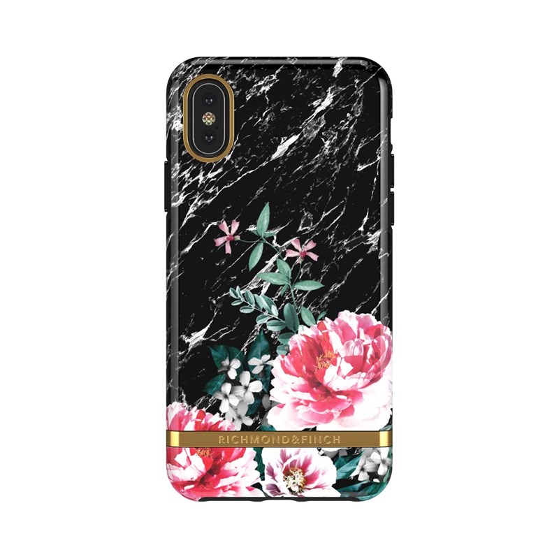 Richmond & Finch Mobilcover Sort/med blomster iPhone X/XS 1