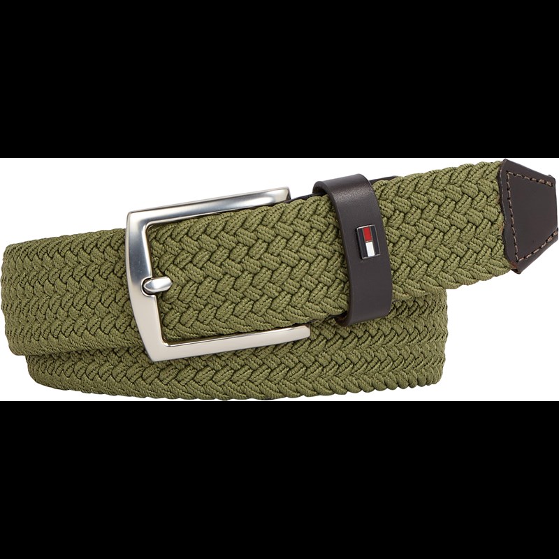Tommy Hilfiger Herre bælte denton Grøn 80 Cm 1