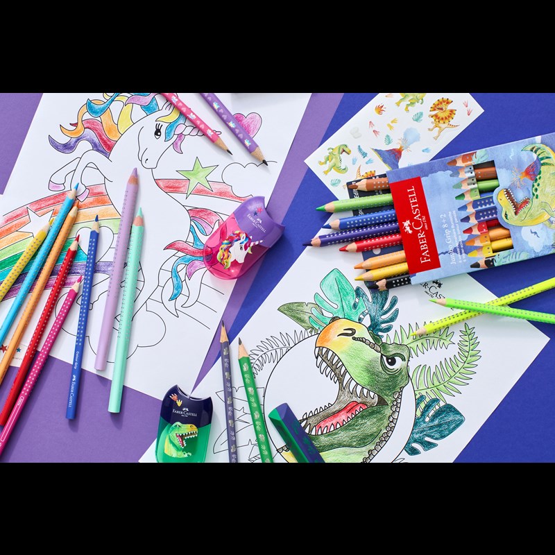 Faber-Castell Jumbo Farveblyanter Dino Flere farver 3