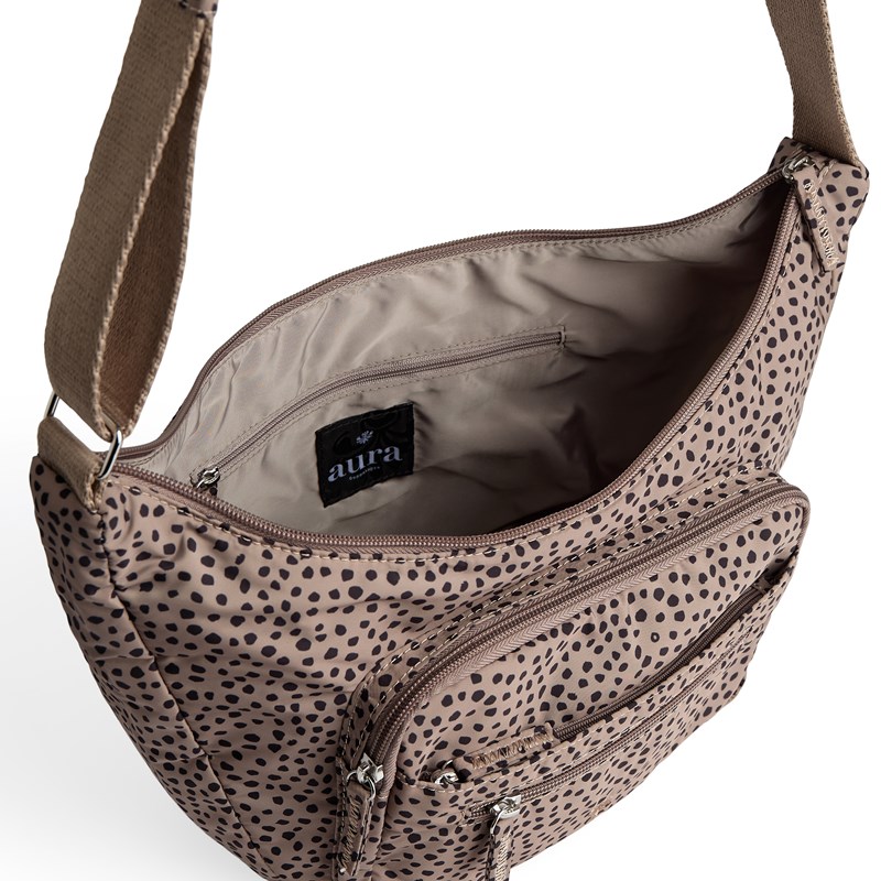 Aura Crossbody Catania Recycled Taupe/Svart 5