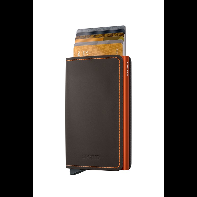 Secrid Slimwallet Orange brun 2