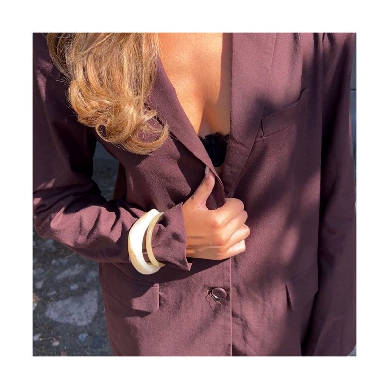 PITAYA Armband Adele Thin Horn  Vit 2