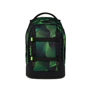 Satch Skoletaske Pack Seismic Green Grøn mønster