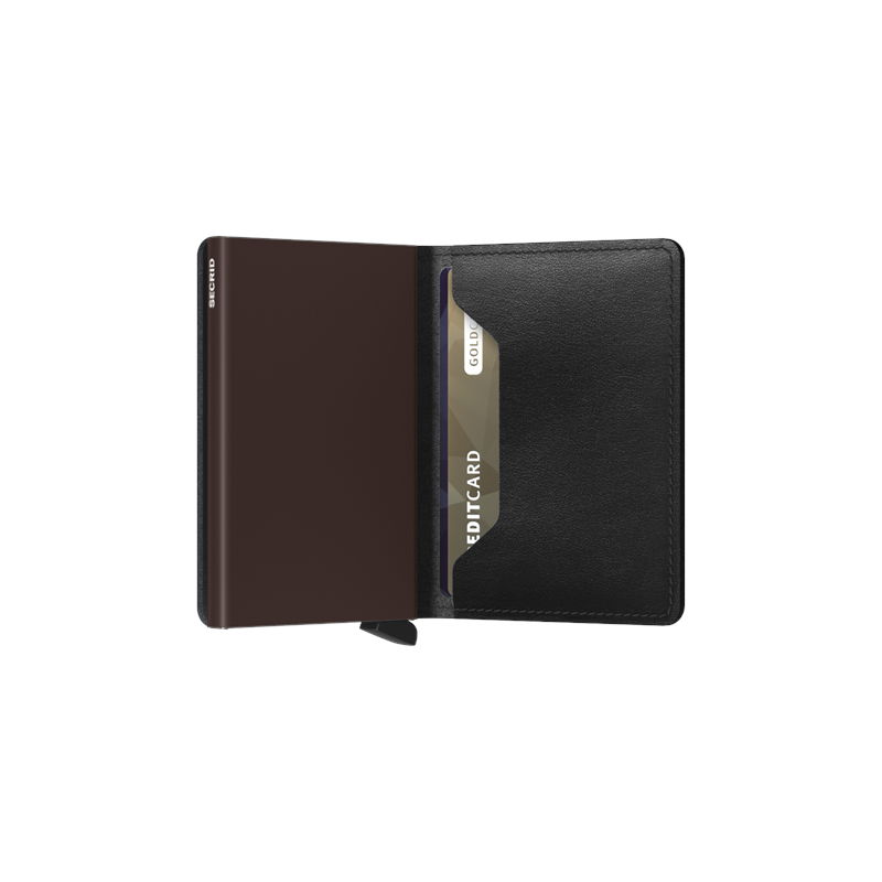 Secrid Slimwallet Svart/Brun 4
