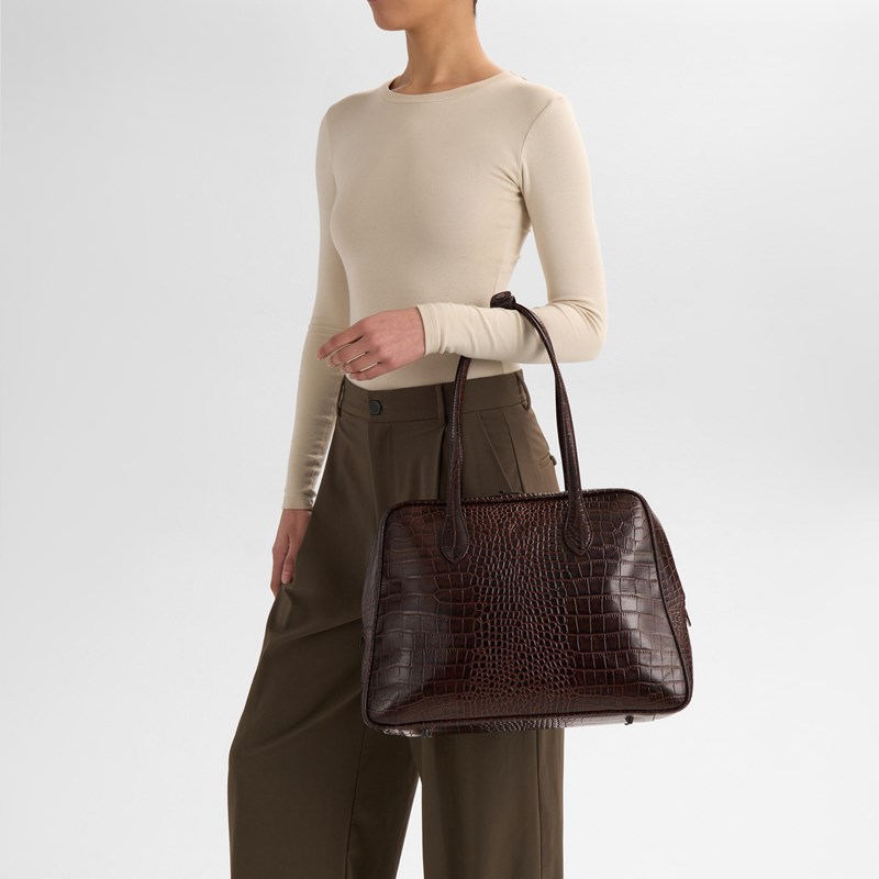 MARKBERG Computertaske ElaraMBG Croco Brown Croco 14" 2