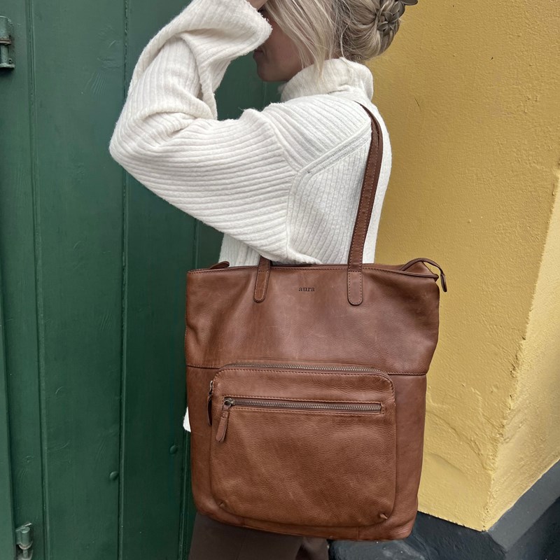 Aura Computertaske Manila  Cognac 15" 8