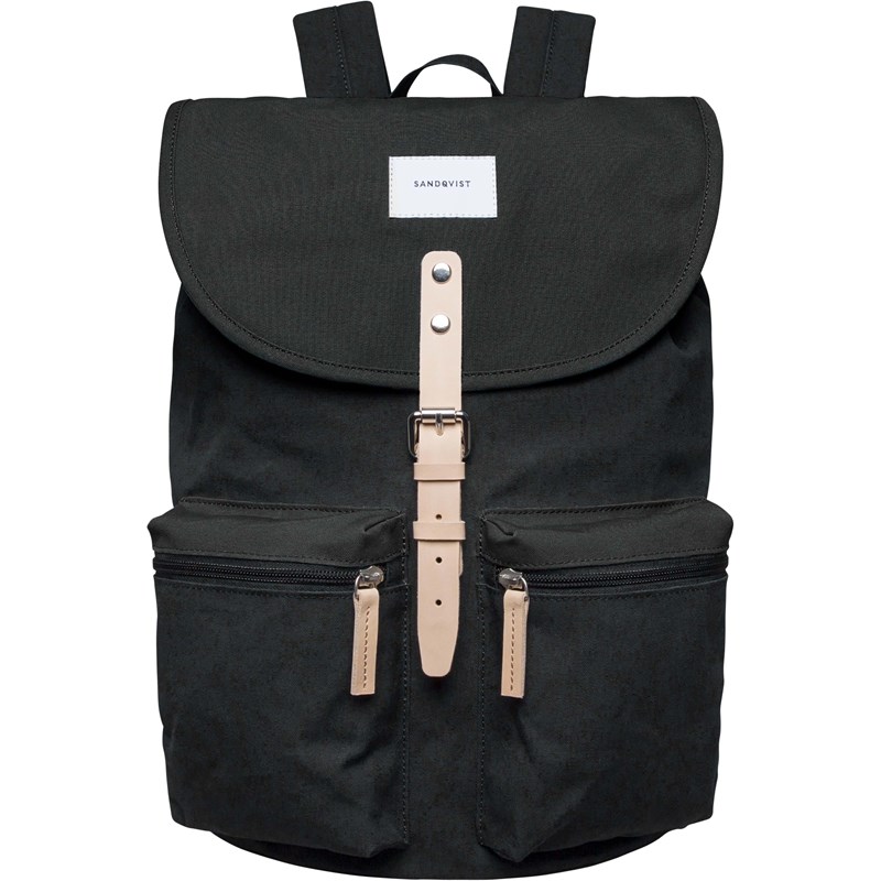 Sandqvist Rygsæk Roald Sort/Beige 15" 1